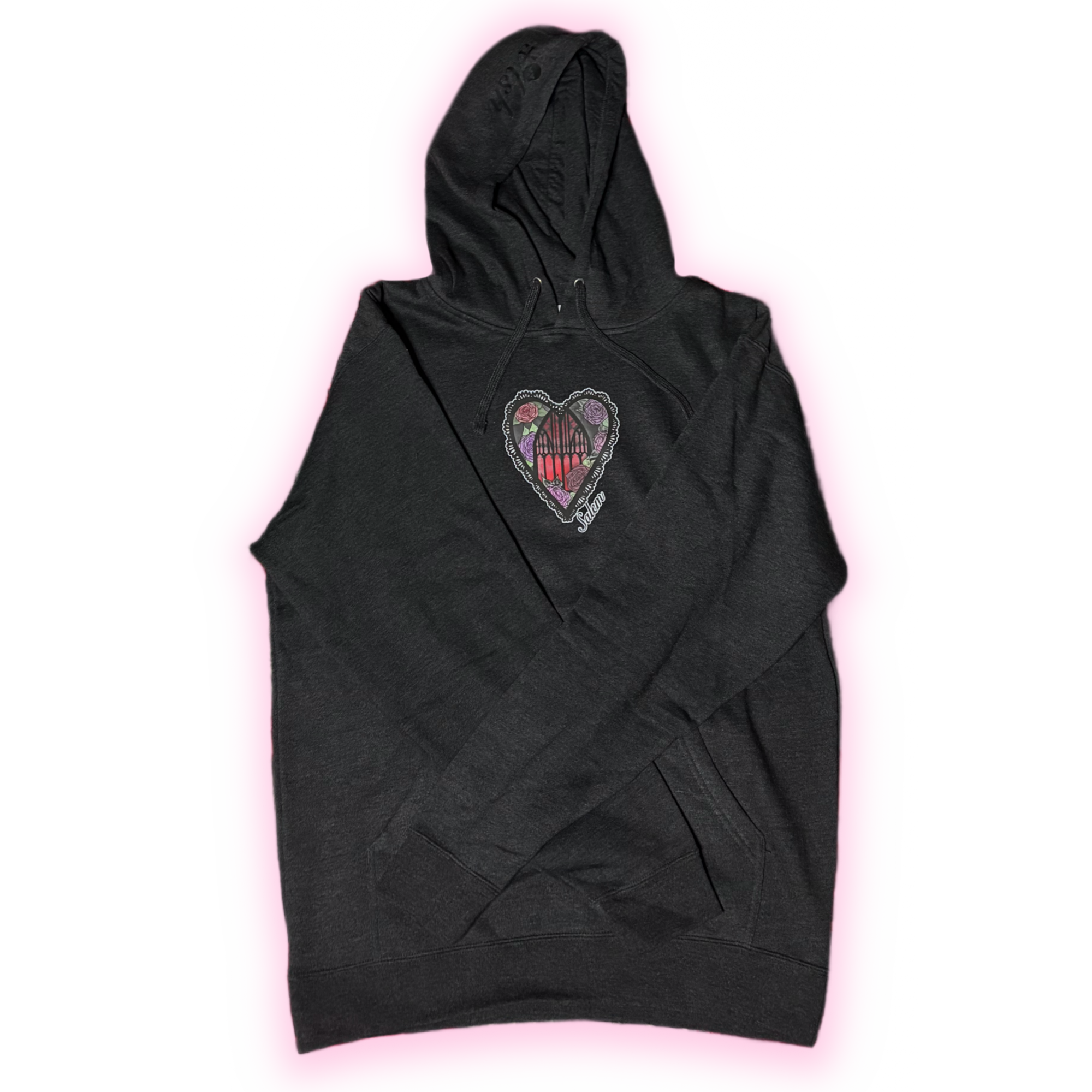 Grey Salem Heart Hoodie